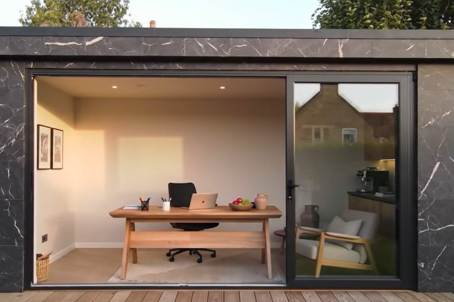 Modern ve Endüstriyel Tasarımlı Bahçe Ofisi