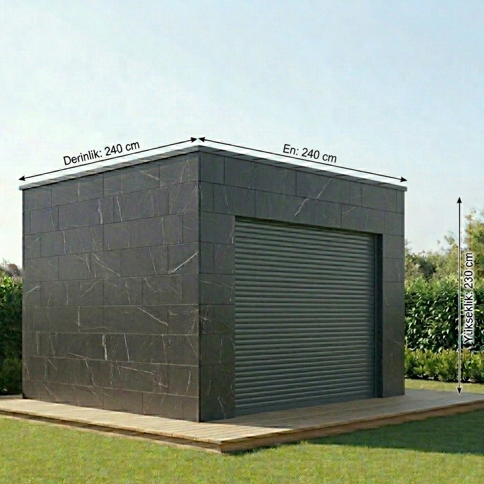 bahçe deposu mini boy