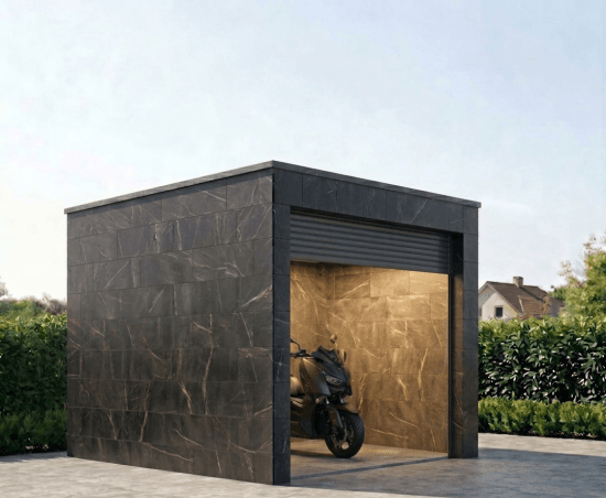 outdoor motorcycle storage pod